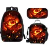 Mochila Escolar de Doble Capa Nueva Transfronteriza Bolsa de Almuerzo Estuche de Gran Capacidad Dibujos Animados Casual Simple Bolso de Hombro Grado 1-3 Sistema D