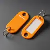Novas etiquetas de chave em cores de macaron, etiquetas plásticas numeradas para mochilas de jardim de infância, etiquetas de identificação escrevíveis, chaveiros