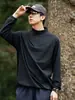 Sudadera transpirable de secado rápido con cuello alto y media cremallera para hombre, chaqueta deportiva versátil de manga larga para primavera y otoño, para correr y fitness