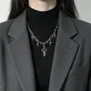 Accesorios Transfronterizos para Hombre Europeos y Americanos Collar Minimalista de Estilo Callejero Retro Moda Cruz Collar Versátil para Mujer
