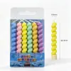 Velas de Cumpleaños con Patrón Espiral, Decoraciones Coloridas para Pasteles Infantiles Estilo Ins Romántico, Velas Retorcidas, Venta al por Mayor desde el Fabricante