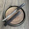 Cuchillo para fruta M390 acero inoxidable de alta calidad cuchillo para dividir engrosado alta dureza cuchillo afilado ébano cuchillo recto con vaina