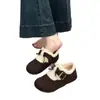 Botas de invierno estilo Birkenstock todo incluido, nueva colección 2026, versátiles, que aumentan la altura, forradas de forro polar, cálidas botas de algodón para mujer, botas de nieve retro