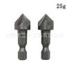 Mango Hexagonal 1/2 Bisel de Cinco Aristas Cuchilla Biseladora de 12.5 mm Carpintería Abre Agujeros Avellanador Broca Escariadora Desbarbadora