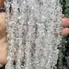 Pulsera de Piedra Cruda de Grava de Ágata Cristalina Desmagnetizada con Cuentas de Piedra Asimétrica Perforada Accesorios de Joyería DIY 5-8mm