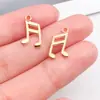 Kc Oro Retro Notas Musicales Música Guitarra Instrumento Pulsera DIY Llavero Pendientes Colgante Pulsera Joyería Accesorios