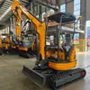 Excavadora de orugas mini de exportación Italia Excavadora trituradora de carreteras municipales Máquina de gancho pequeño para granjas y huertos