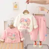 Conjunto de Forro Polar para Niñas Otoño e Invierno 2025 Nueva Moda Grueso Casual de Dos Piezas para Bebés de 1 y 2 Años para Entrega