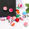 Contas Coloridas de Resina 16mm, Contas Soltas, Listras Tricolores, Furo Reto Acessórios para Joias DIY, Contas Artesanais, Componentes para Joias DIY
