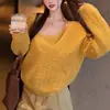 Juego de piezas transfronterizo de 101.3 kg: camisola con diseño calado, cárdigan de punto casual y suave, top de manga larga con cuello en V, nuevo estilo de moda