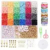 Kit de fabricação de pulseiras de argila de 24 grades transfronteiriças europeias e americanas Kit de fabricação de pulseiras de contas coloridas de 3 mm e 23 cores Kit de joias faça você mesmo