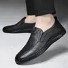 [100% piel de vaca] sandalias de cuero genuino para hombre en oferta suela gruesa resistentes al desgaste verano huecas transpirables zapatos de papá