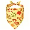Lenço Triângulo de Ação de Graças de Outono Transfronteiriço Lenço Triângulo para Pet Babador Suprimentos Decorativos para Pet Dropshipping