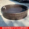 Bandeja flutuante para piscina e fonte termal, cesta redonda de rattan em formato de coração, adequada para pousadas, hotéis e vilas, com porta-copos e bandeja de café da manhã