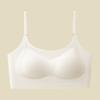 Chaleco deportivo minimalista con copas fijas y sin tirantes para mujer, ropa interior sin marcas, con lijado en forma de U, base interior