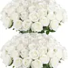 Flor de Rosa 51cm Flor Artificial de Gama Alta Día de San Valentín Plástico Flor Falsa Ramo Decoración del Hogar Sala de Estar Mesa de Comedor Arreglo Floral Decoración