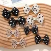 Estilo Coreano Moda Elegante Malha Bolinhas Laço Acessórios DIY Roupas Acessórios para Cabeça Sapatos Chapéus Enfeites Acabamentos Acessórios