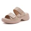 159-1 Novas Chinelos Casuais Versáteis de Moda Europeia e Americana da Amazon com Velcro Sandálias Femininas de Solado Grosso Dropshipping
