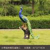 Escultura de fibra de vidrio de simulación de pavo real al aire libre con pantalla abierta, decoración de animales del bosque para parque, paisaje de jardín, boceto de jardín