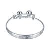 Venda direta bebê pulseira de prata pulseira infantil bebê sino pé anel longa vida pulseira rica bebê jóias de prata