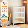 Estante de Livros com Porta de Vidro de Aço para Casa à Prova de Poeira Estante para Livros Infantis Gabinete de Exibição de Figuras de Espaço com Luz Gabinete Ita Gabinete de Lata
