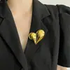 Diseño de Nicho Broche de Corazón Fotosensible Pin de Corsage Geométrico Simple Europeo y Americano Lujo Accesible Accesorios de Alta Gama para Mujeres