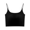 Camisola sin tirantes con almohadillas en el pecho para usar en capas o como prenda exterior, Sujetador de Espalda Bella sin costuras con Copas Fijas, Seda de Hielo