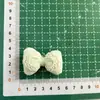 Tecido Bordado de Renda Doce de Início de Primavera Laço Estilo Fresco Preenchido com Algodão Acessório de Cabelo 3D Broche Acessórios para Roupa Sapato e Chapéu
