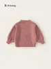 Bangxuan Outono Novo Solto Roupa Íntima Infantil Suéter de Menina Gola Redonda Camada Base de Tricô Infantil Vestuário Infantil Zhili Huzhou