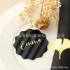 Número de Mesa Acrílico Dorado Espejo Moderno con Forma de Ola Transparente Transfronterizo para Bodas y Fiestas, Señal de Mesa DIY Ondulada