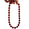 Collar de ágata roja de calcedonia roja natural, cadena para clavícula y cuello.