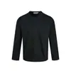 Ropa Vintage Yidao Otoño 2026 Nueva Tendencia Retro Americana Color Sólido Corte Holgado Diseño con Abertura Cuello Redondo Manga Larga Camiseta