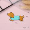 Pegatinas de tela autoadhesivas bordadas por computadora sin costura lindo perro salchicha accesorios para ropa de mascota de dibujos animados decoración al por mayor