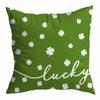 El St Más Vendido de Amazon. Día de San Patricio Trébol de Cuatro Hojas Terciopelo Piel de Durazno Cojín Personalizado para Sofá Dormitorio Funda