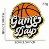 Patches de Tecido de Basquete com Tema Esportivo, Patches Decorativos Bordados em Computador com Borda Dourada, Acessórios para Roupas, Emblemas Termocolantes, em Estoque