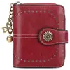 Cartera de Mujer de Nuevo Estilo Transfronteriza con Diseño Hueco, Cremallera y Hebilla, Cartera Corta de Moda Retro Europea y Americana en Stock