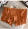 Novedad Todo a Juego Color Sólido Estilo Coreano Otoño e Invierno Algodón con Hilo Ropa Interior para Hombre Calzoncillos Estilo Americano Retro Moderno
