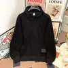 Nueva sudadera con capucha de forro polar de doble cara, estilo retro japonés casual de otoño e invierno para hombres y mujeres, moderna y de corte holgado
