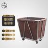 Carro de recogida de ropa sucia de acero inoxidable grueso para servicio de habitaciones de hotel, con cesta cónica