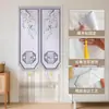 Nueva Cortina de Puerta de Aire Acondicionado Estilo Chino, Cortina Divisoria para Evitar la Fuga de Aire Frío, Pantalla de Privacidad de Cinta Mágica de Alta Gama sin Taladro, Cortina a Prueba de Mosquitos y Viento