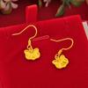 Vietnam Año del Tigre Dorado Tigre Zodiaco Dibujo Animado Tigre Pendientes Latón Chapado en Oro MengMeng Pequeño Tigre Lindos Pendientes Pendientes