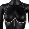 Corrente de Peito Popular para E-commerce Transfronteiriço, Borla de Esmeralda Moda e Sexy Acessório de Roupa para Boate Joia de Corrente de Peito para Mulheres