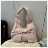 Bolsa de chaleco a cuadros retro estilo coreano al por mayor, bolso de hombro de gran capacidad, bolsa de compras ligera, bolsa de lona versátil para estudiantes mujeres