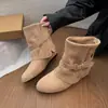 Botines Birkenstock estilo francés para mujer que aumentan la altura, nueva colección de otoño 2026, botas de caña media con suela gruesa, populares botas Martin