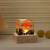 Cubo Flor de Diente de León Resina Bola de Cristal Luz de Noche Luminosa Regalo de Cumpleaños Manualidades Creativas Adorno de Atmósfera para Escritorio