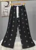 Pantalones de pijama de algodón para mujer, verano, finos, estampados, casuales, de pierna ancha, pueden usar mujeres embarazadas, comercio exterior, pantalones de talla grande
