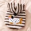 Roupas de Cachorro Bordadas com Urso de Desenho Animado para Outono e Inverno, Colete de Lã Espesso e Quente para Cães e Gatos de Porte Pequeno e Médio (Teddy)