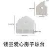 Portavelas de Corazón Calado de Amapola con Forma de Casa Molde de Silicona DIY Redondo para Velas de Aromaterapia de Yeso Molde para Adorno