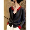 Otoño 2026 Nueva Ropa para Mujer Kochi Sofisticado Ordenado Temperamento Estilo Exquisito Discreto Top Pequeño Moda Suéter de Manga Larga Mujer Tendencia