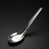 Cuchara de Acero Inoxidable Cuchara para Comer en Casa Cucharadita Cuchara Sopera de Fondo Plano Cuchara para Postre Vajilla de Restaurante Hotel Cuchara Sopera para Niños